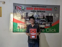 Silaturahmi Bacalon Walikota Bekasi Adi Bunardi di Kantor IWO Kota Bekasi Bicarakan Gagasan Bangun Kota Bekasi