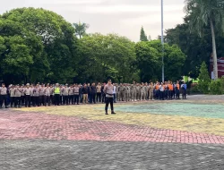 Polres Metro Bekasi Kota Gelar Apel Gabungan 3 Pilar Dalam Rangka Pengamanan Hari Buruh di Wilayah Kota Bekasi