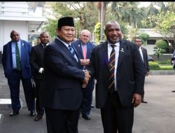 Menhan Prabowo Terima Kunjungan PM Papua Nugini, Bahas Kerja Sama Pertahanan