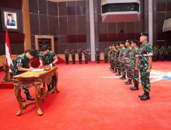 Kasum TNI Pimpin Sertijab Kapuspen TNI, Kapusjarah TNI, Kapusinfolahta TNI dan Kapus RB TNI