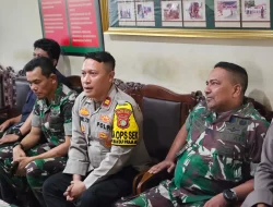 Jalin Sinergitas, Danramil 02/Pondok Gede Terima Kunjungan Kapolsek Baru Jatisampurna
