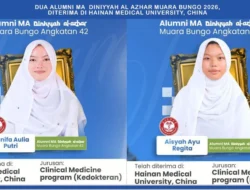 Dua Alumni Diniyyah Al-Azhar Muara Bungo Diterima di Fakultas Kedokteran Hainan Medical University China