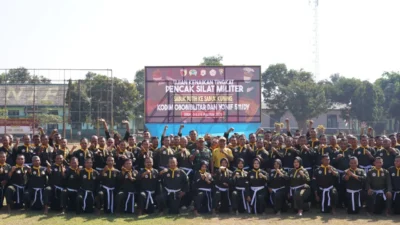 Asah Fisik Dan Mental Prajurit, Kodim 0808/Blitar Gelar Uji Kenaikan Tingkat Pencak Silat Militer