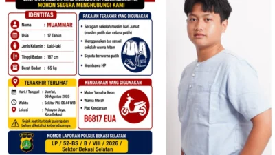 Remaja 17 Tahun Hilang di Bekasi Selatan, Keluarga Minta Bantuan Masyarakat Lacak Keberadaannya