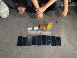 Patroli Brimob Metro Jaya Amankan 9 Orang dan 9 Klip Tembakau Sintetis di Cibubur